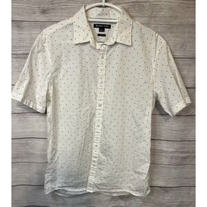 Men's Michael Kors, short sleeve black/red dotted L button down
